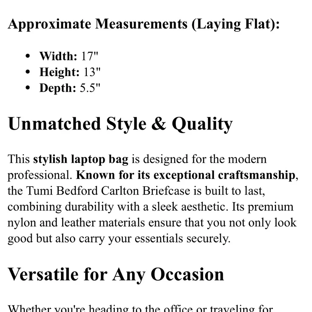 🔥TUMI LUXURY Men’s Black Travel Laptop Briefcase Bag - FEATURES ! EXCELLENT!!